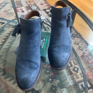 Born Blue Suede Booties